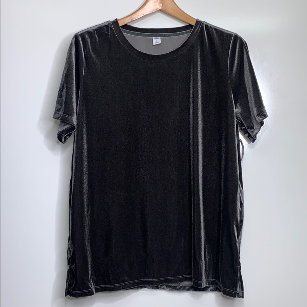 NWTs OLD NAVY • Olive Green Velvet Scoop Top Tee